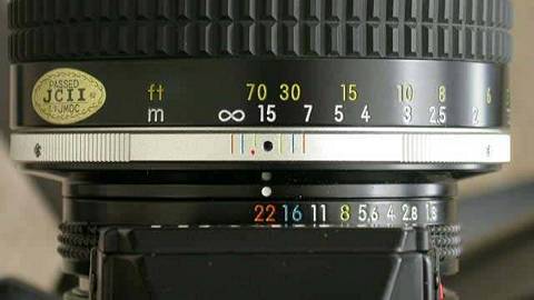 105mm Objektiv, Blende 22