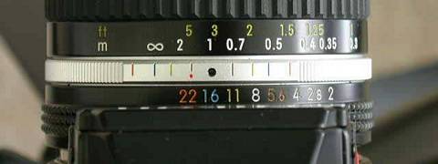 24mm Objektiv, Blende 16